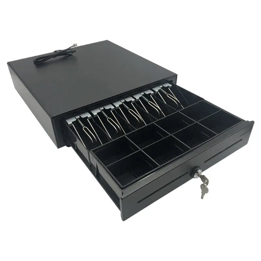 Black Steel Cash Drawer, 5 Bills/8 Coins PBM
