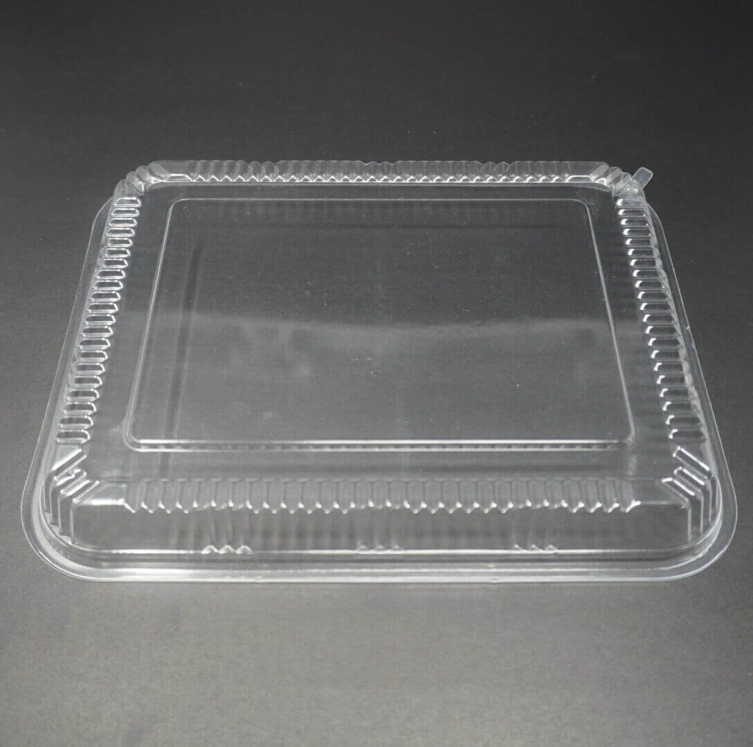 830 Rectangular Black Plastic Lunch Box Set 10 1/2" X 7 7/8" X 1 3/8" - 200/Case
