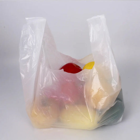 White Plastic T-Shirt Bag 1/10 - 580/Case Fresh2
