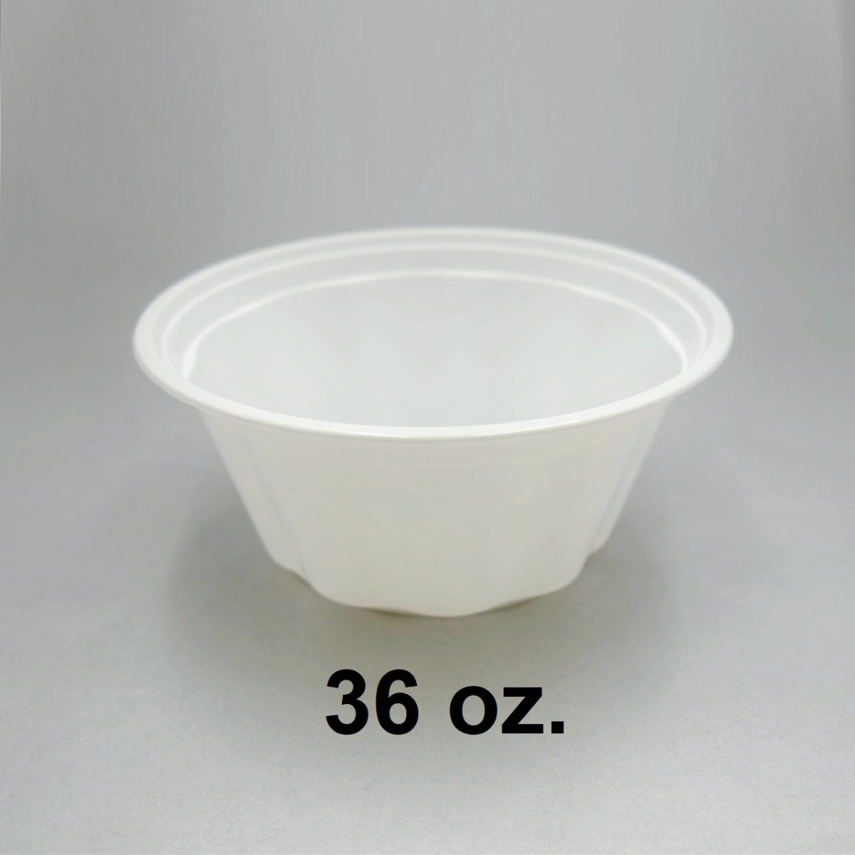 HT 36 oz. Round White Plastic Bowl Base (Not Combo) - 300/Case