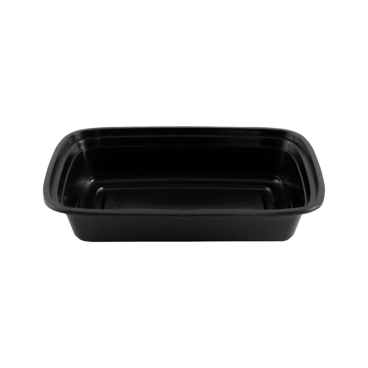 HT 24 oz. Rectangular Black Plastic Container Set (7038) - 150/Case