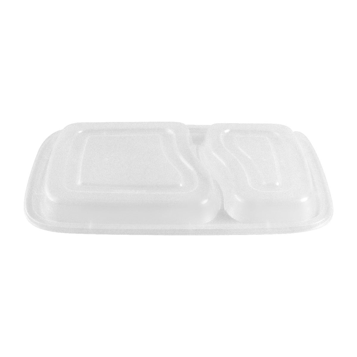 30 oz. Rectangular Black Plastic 2 Comp. Container Set (8288) - 150/Case