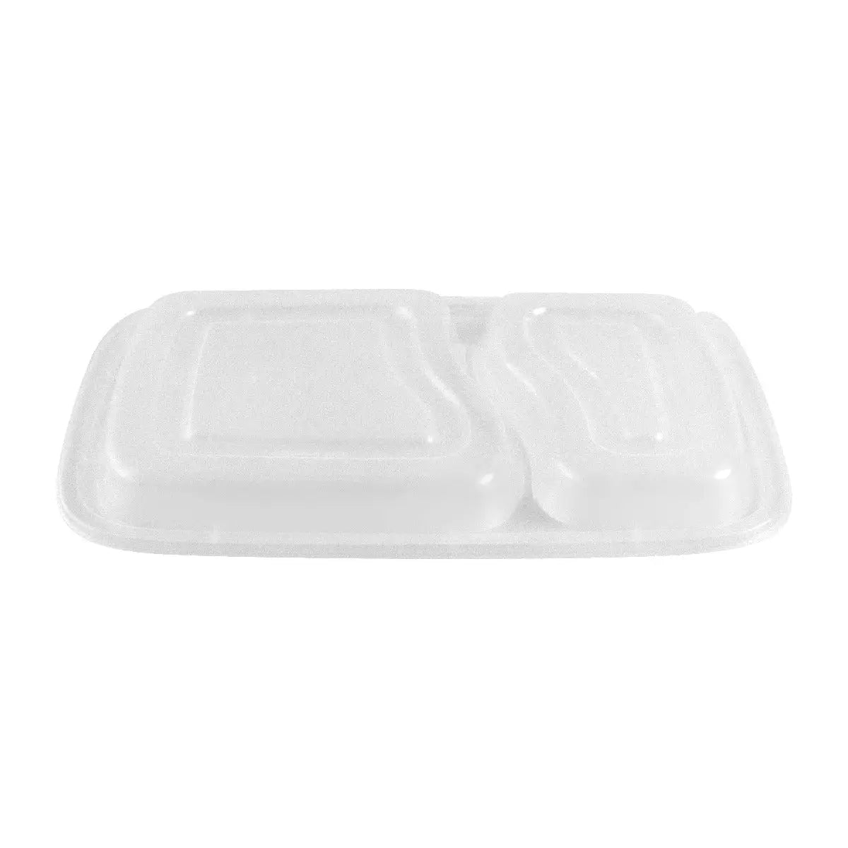 30 oz. Rectangular Black Plastic 2 Comp. Container Set (8288) - 150/Case HT