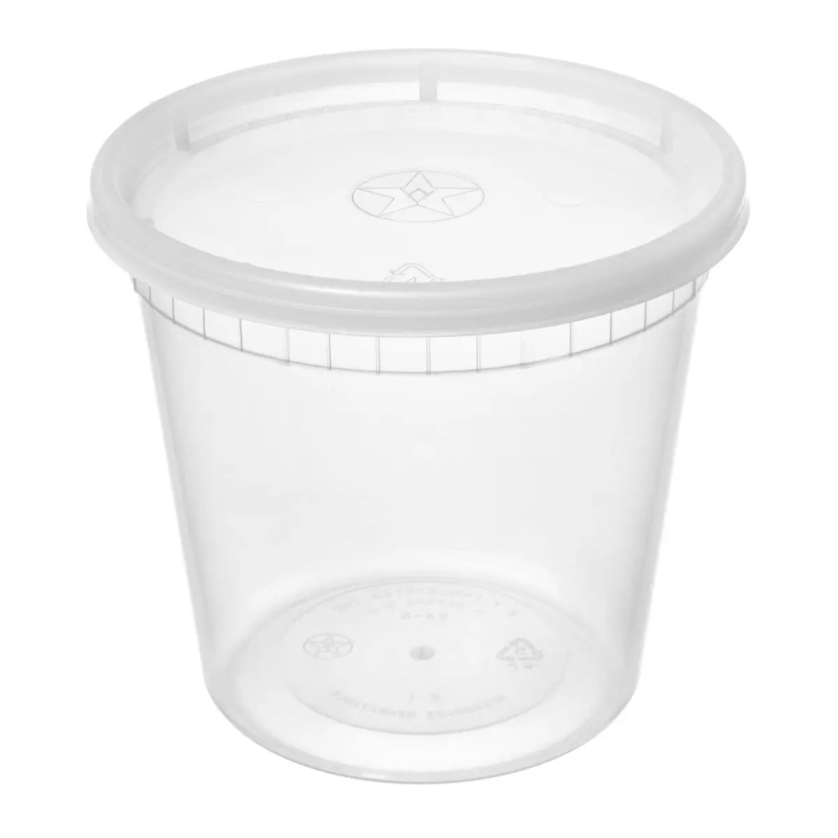 WY Round Clear Plastic Soup Container Set 24 oz 24 - food container disposable