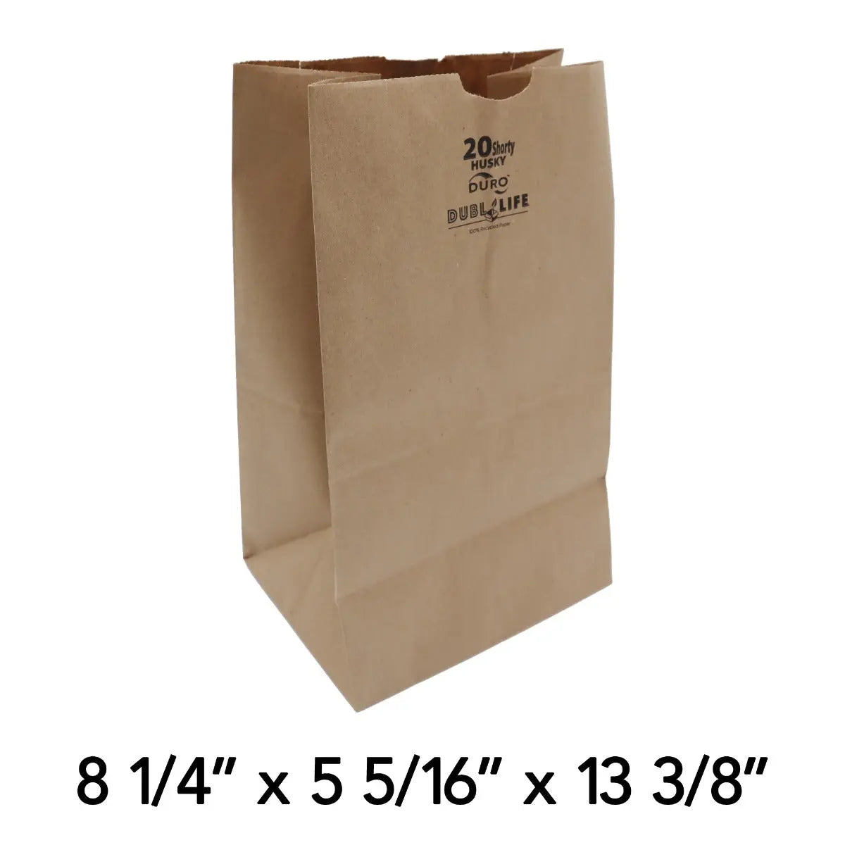 Duro Husky Shorty Heavy Duty 20 lb Kraftpaper Bag - restaurant supplies wholesale