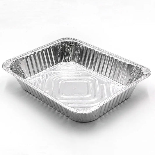 WS Half Size Heavy Duty 12.5" X 10" X 2.5" Rectangular Aluminum Foil Steam Table Pan Deep (Not Combo) - 100/Case SUPERWIN