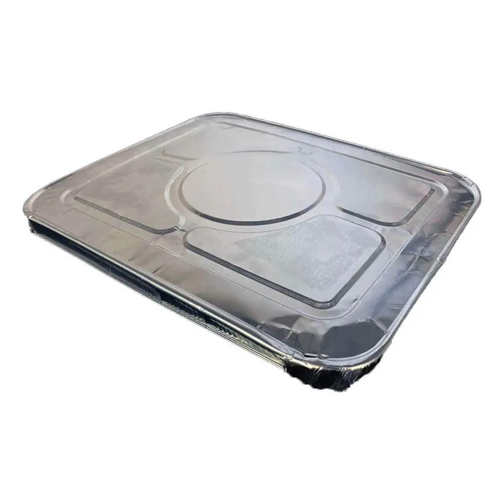 WS Half Size 13.63" X 10.5" X 0.75" Rectangular Aluminum Foil Steam Table Pan Lid - 100/Case SUPERWIN