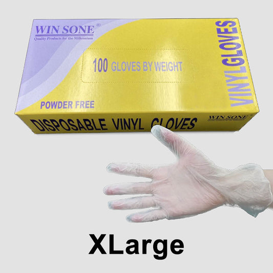 WinSone X-Large Clear Vinyl Glove - 1000/Case