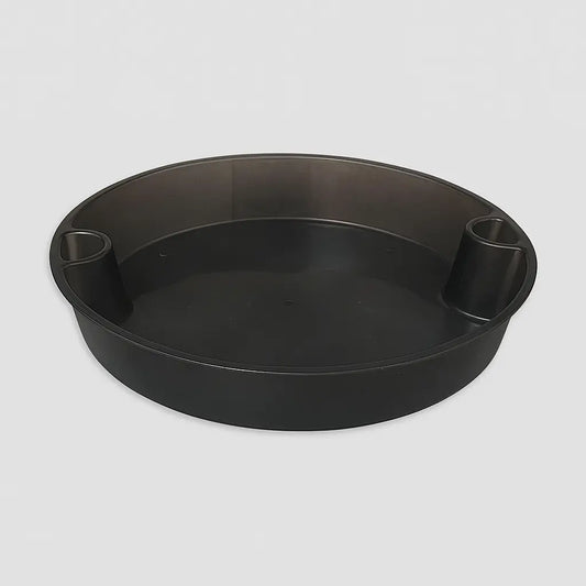 64 oz. Round Black Plastic Food Container Set w/ insert - 300 set/Case FUHE