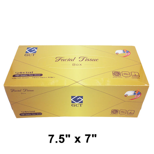 3-Ply Facial Tissue 7.5" X 7", 360 Sheets/Box - 24 Boxes/Case