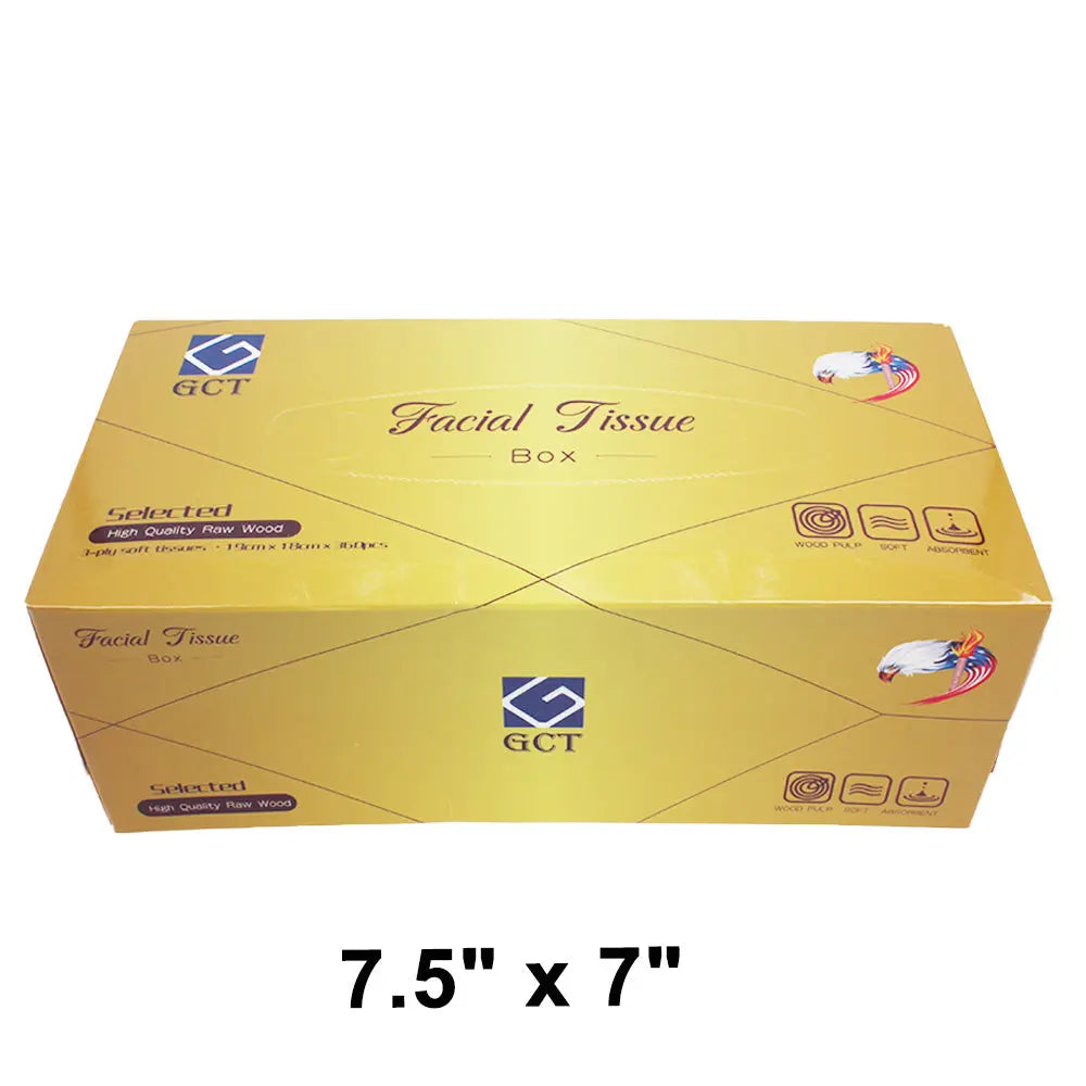3 Ply Facial Tissue 7 5 X 7 360 Sheets Box 24 Boxe - food box packaging