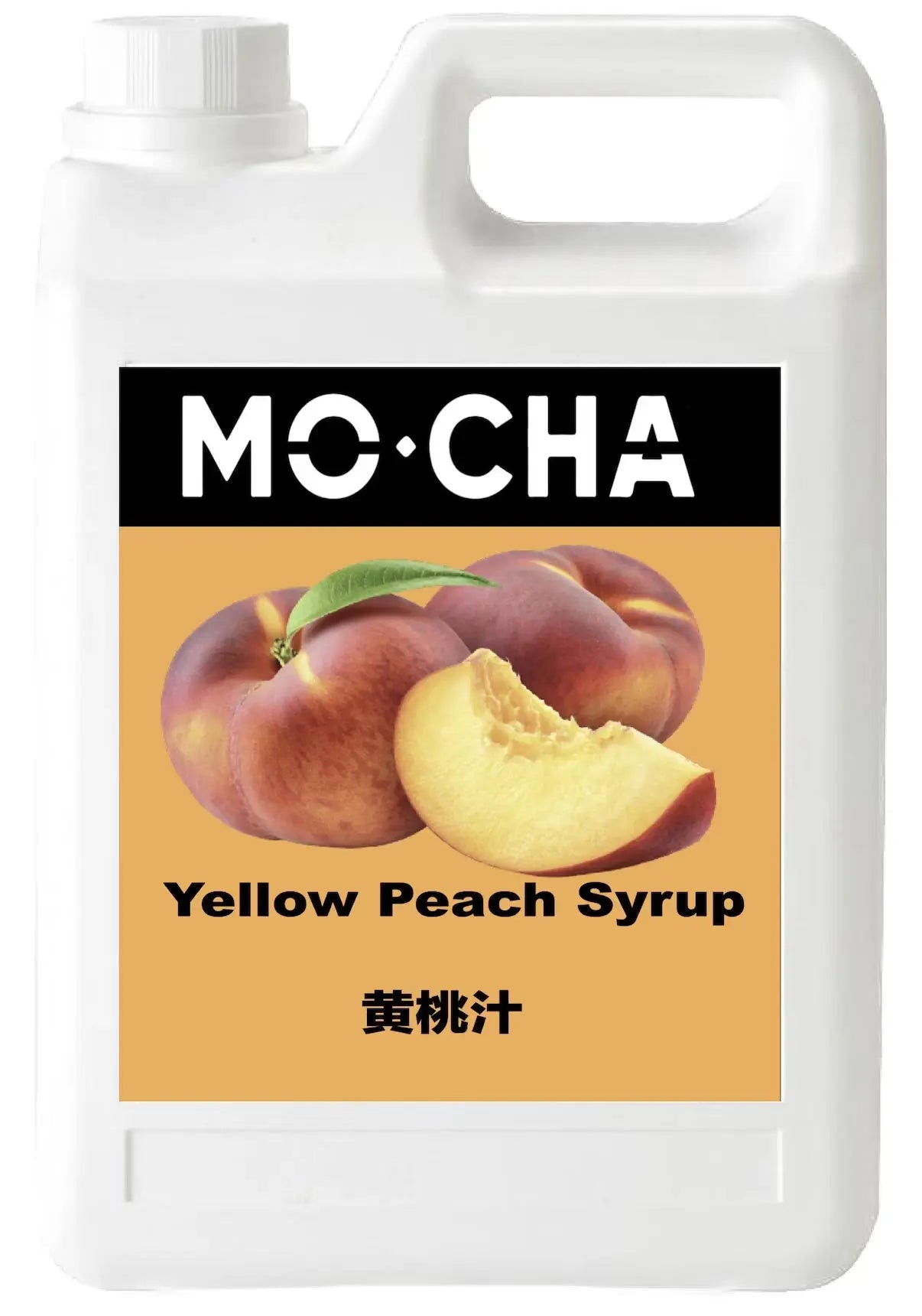 Mocha Lishan Peach Syrup 5 5lbs Bottle - restaurant supplies wholesale