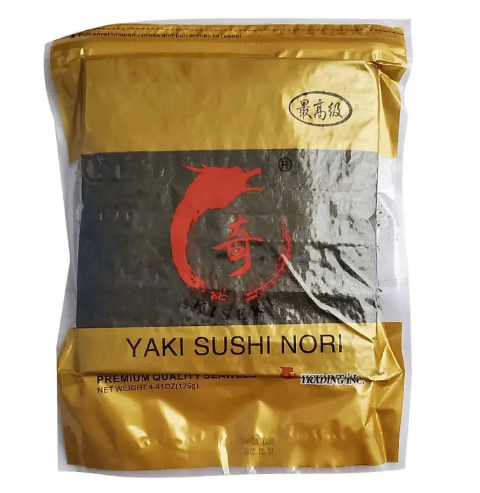 Yaki Sushi Nori Roasted Seaweed Half Cut Sheet Sup - sushi tray restaurant supplies