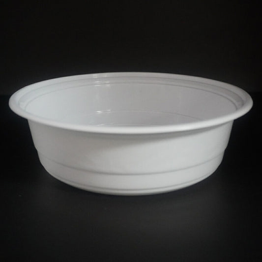 FH 32oz. Round White Plastic Deli Container Set - 150/Case