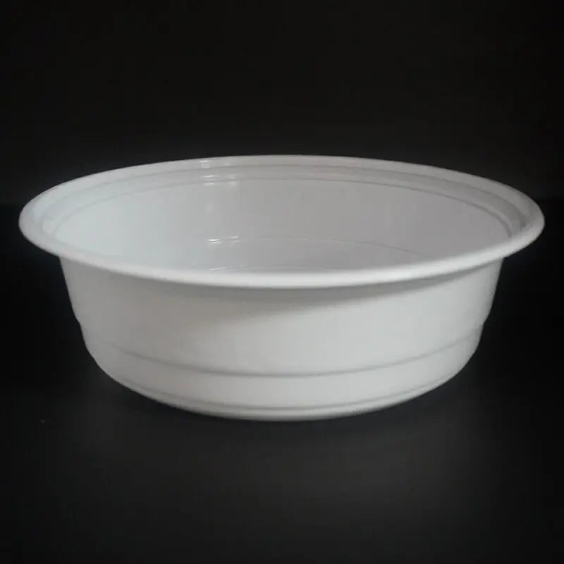 FH 32oz. Round White Plastic Deli Container Set - 150/Case FUHE