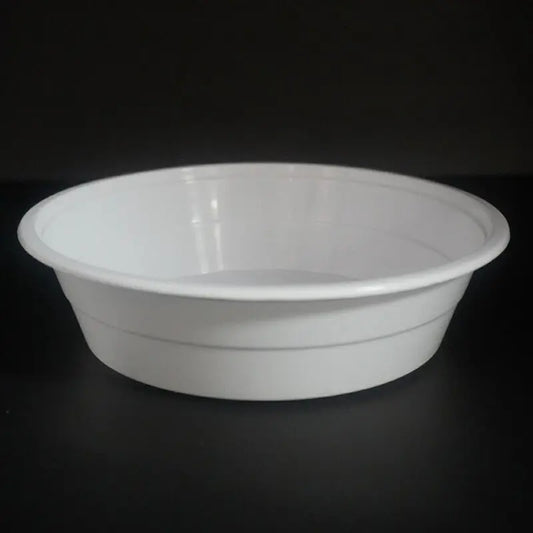 FH 16 oz. Round White Plastic Deli Container Set - 150/Case FUHE