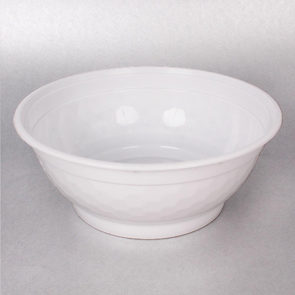 FH 36 oz. Round White Plastic Deli Container With Clear Dome Lid - 150/Case