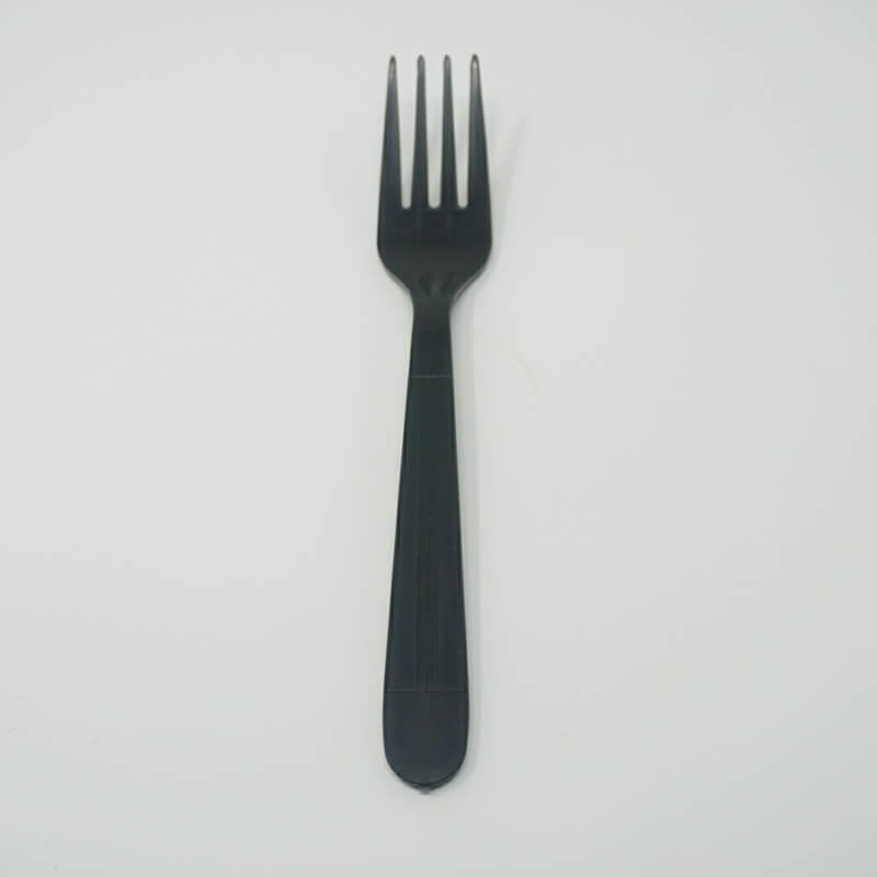 7" Heavy Black Plastic FORK (Individual Warp) - 1000/Case