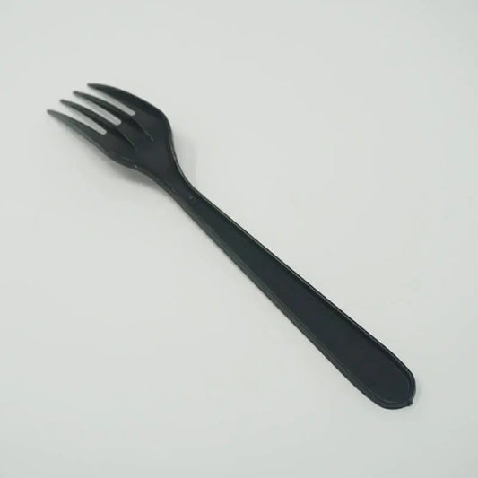 7" Heavy Black Plastic Fork - 1000/Case JJ