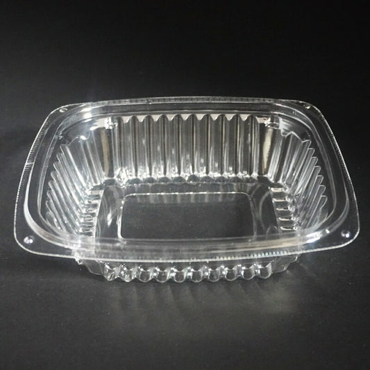 8oz. Rectangular Clear Plastic Container Set - 250/Case