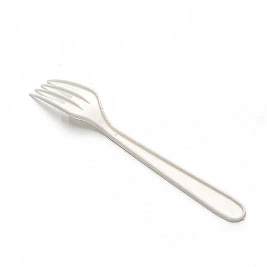 7" Heavy White Plastic Fork - 1000/Case JJ