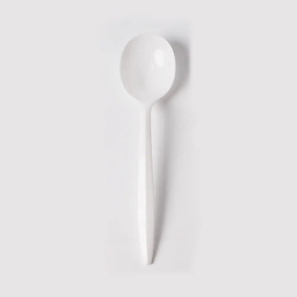 7 Heavy White Plastic Spoon 1000 Case - restaurant supplies wholesale