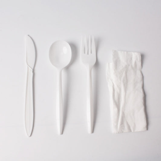 Meal Kit including Napkin, Knife, Fork and Spoon - 450/Case