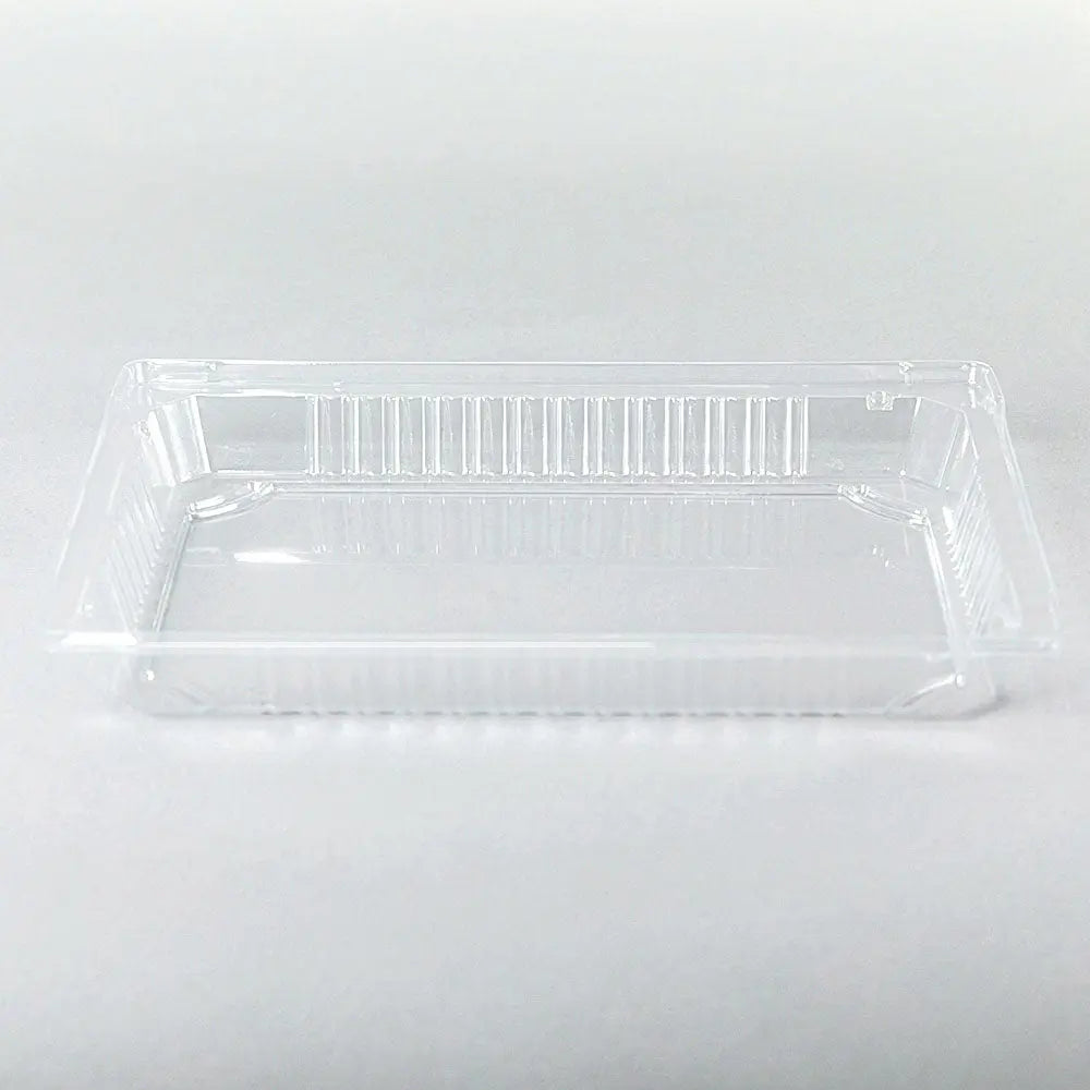 008-L Rectangular Clear Plastic Sushi Tray Container Lid 6 1/2" X 4 1/2" X 1 1/8" - 1500/Case TZ