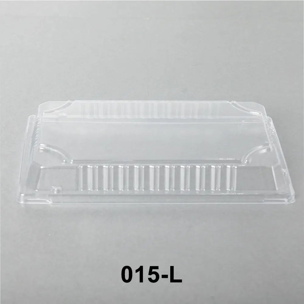 TZ Black 8 1/2" X 5 1/4" X 5/8" Plastic Rectangular Sushi Tray Container with Lid - 1000/Case TZ