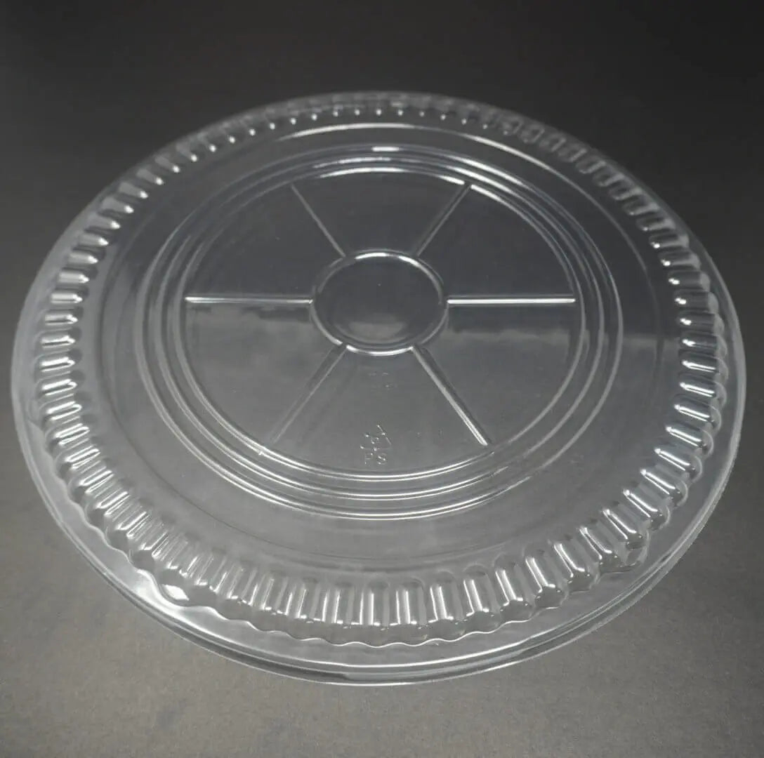 63 Round Flower Pattern Plastic Party Tray Set 12 3/4" X 1 7/8" - 60/Case TZ