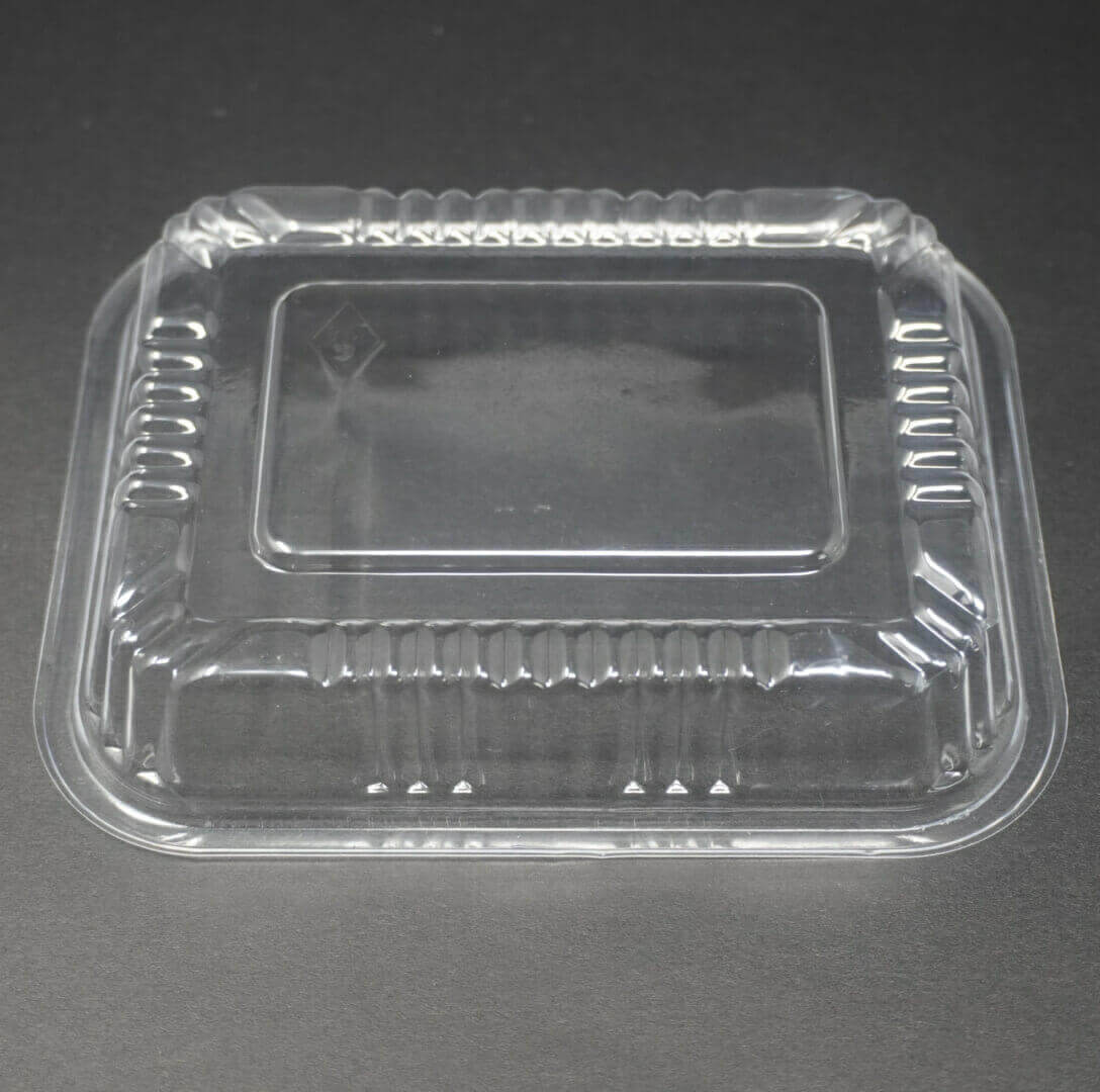 805 Rectangular Black Plastic Lunch Box Set 5 1/2" X 4 5/8" X 1 5/8" - 600/Case