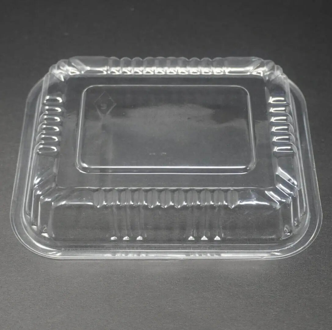 TZ 805 Rectangular Black Plastic Lunch Box Set 5 1/2" X 4 5/8" X 1 5/8" - 600/Case TZ