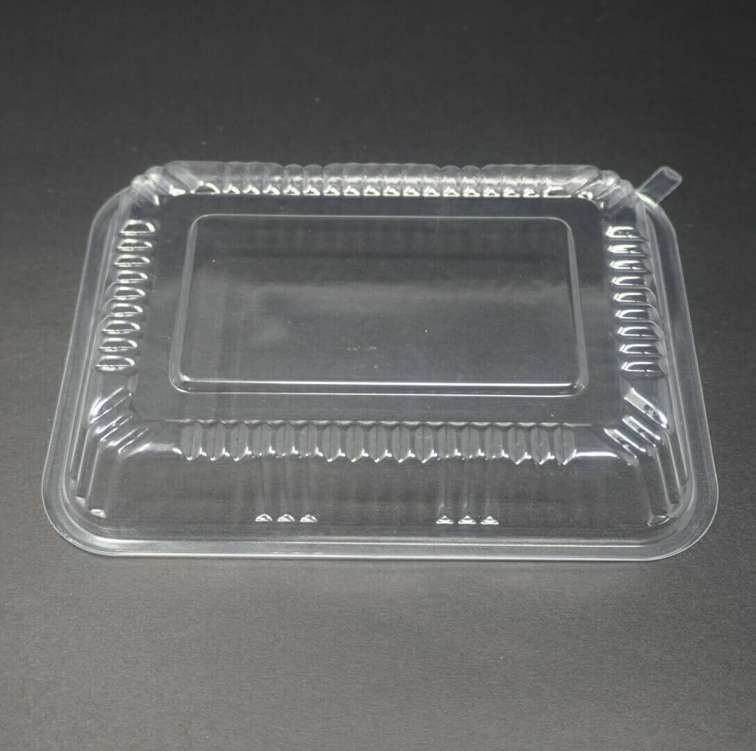 807 Rectangular Black Plastic Lunch Box Set 6 1/2" X 4" X 1 3/8" - 550/Case