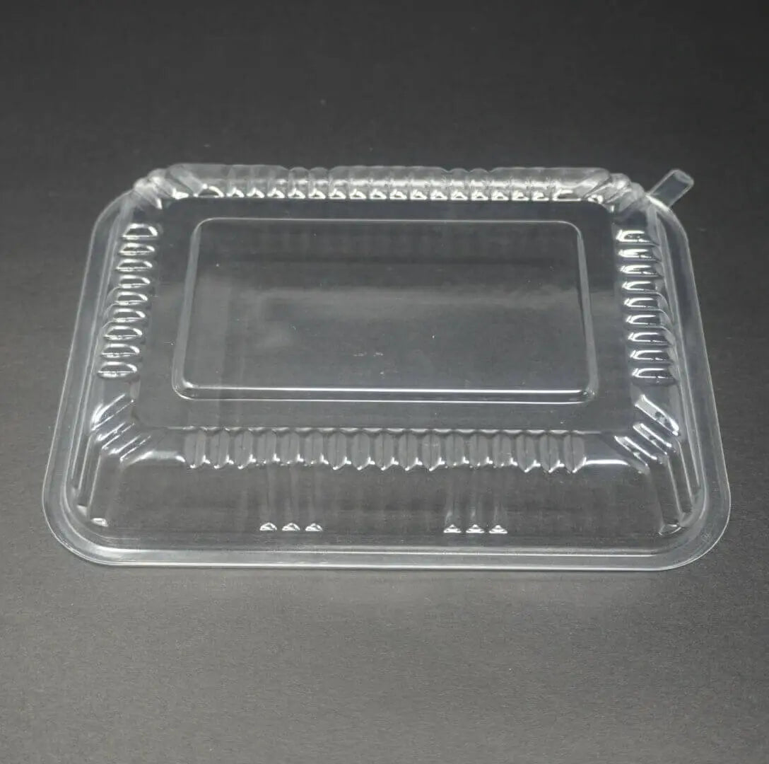 TZ 807 Rectangular Black Plastic Lunch Box Set 6 1/2" X 4" X 1 3/8" - 550/Case TZ