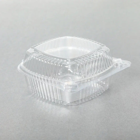 12 oz. Square Clear Plastic Container (J038) - 240/Case HT