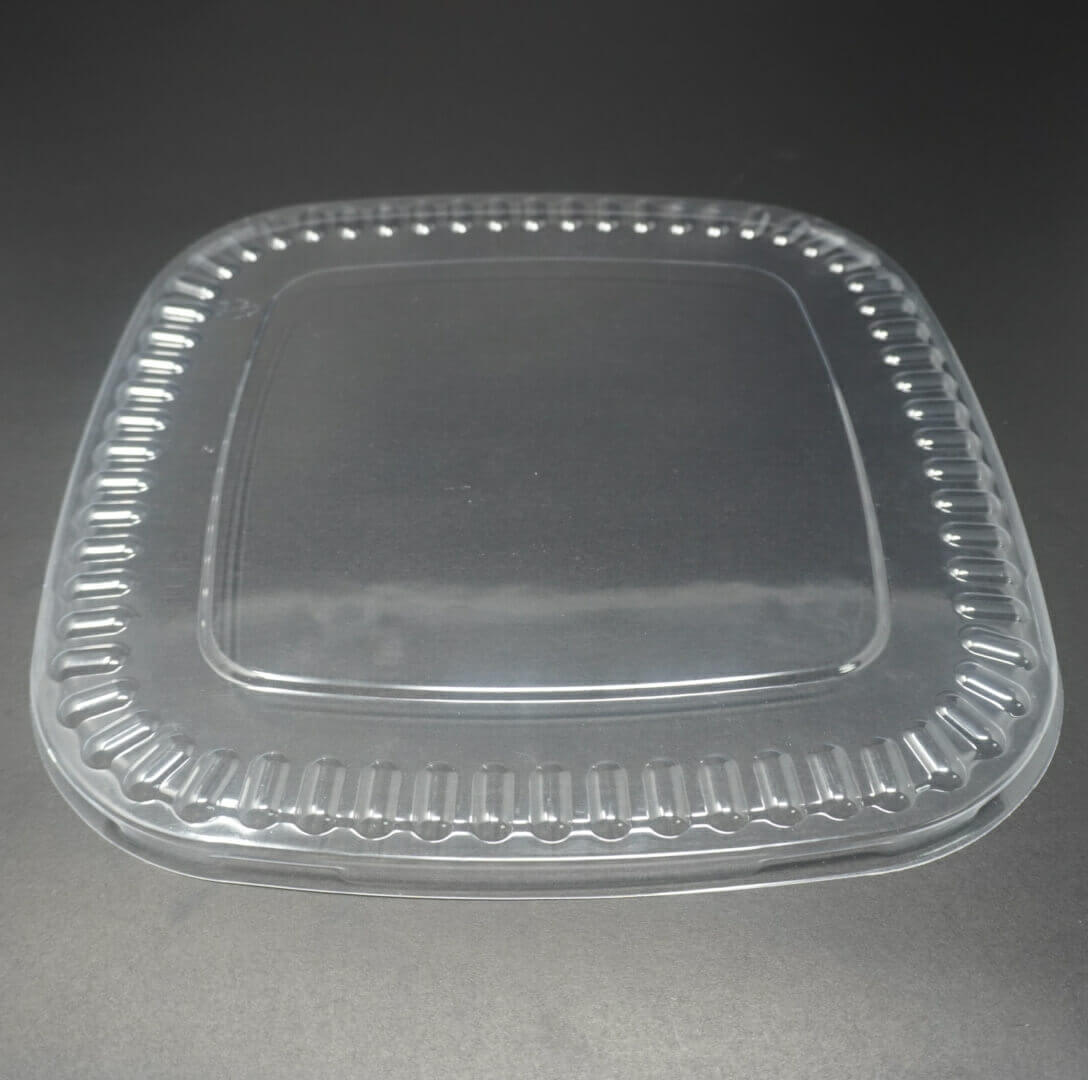 500S Square Flower Pattern Plastic Party Tray Set 16 1/8" X 16 1/8" X 1 5/8" - 60/Case