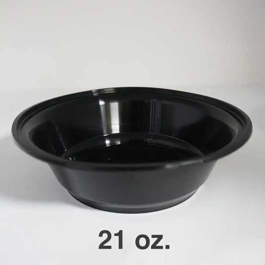 AHD Round Black Plastic Container Set 21 oz. (723) - 150/Case APC