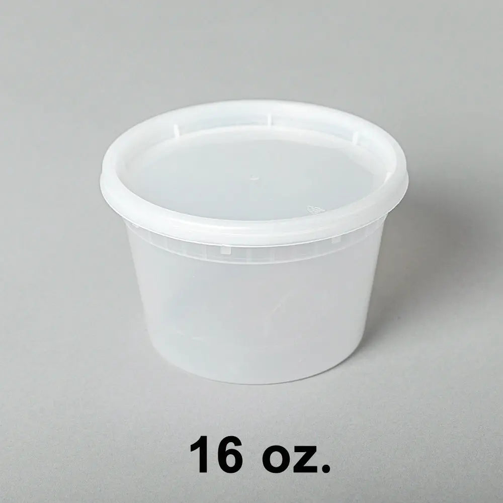 Bulk 16 Cases 16 oz Round Clear Plastic Soup Conta - food container disposable