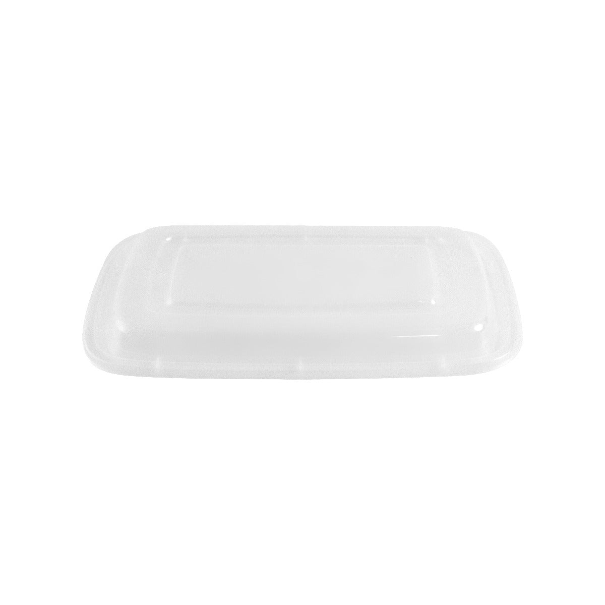 24 oz. Rectangular Premium Black Plastic Container Set - 150/Case