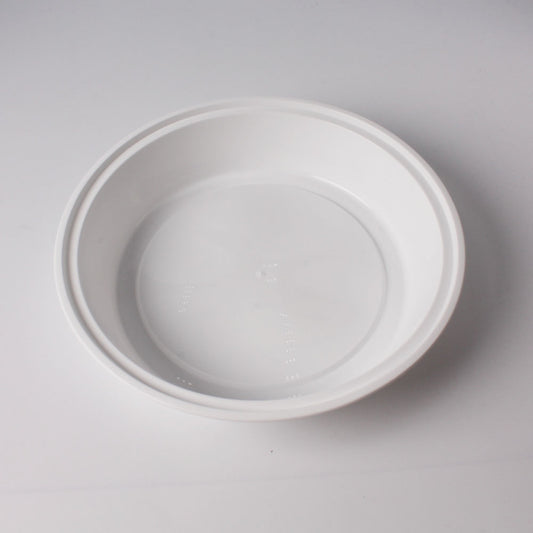 Round White Plastic Container Set 48 oz. (948) - 150/Case