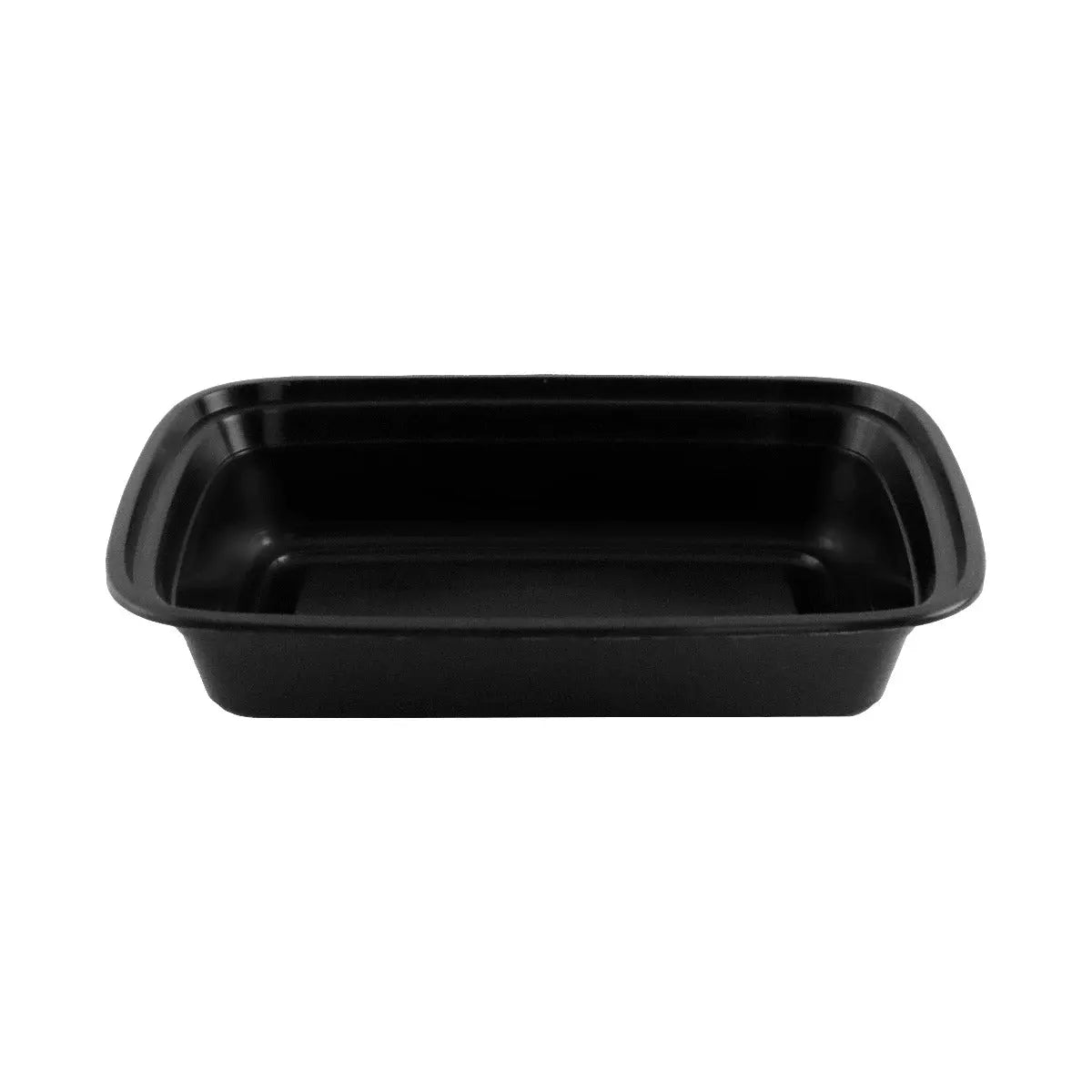 32 oz. Rectangular Black Plastic Container Set (878) - 150/Case HT