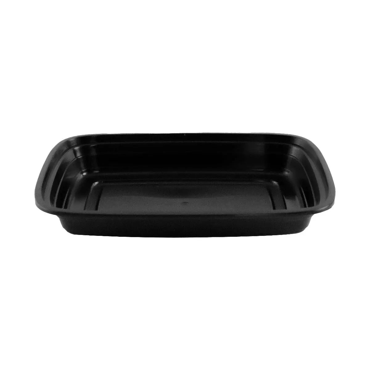 16 oz. Rectangular Black Plastic Container Set (8168) - 150/Case HT