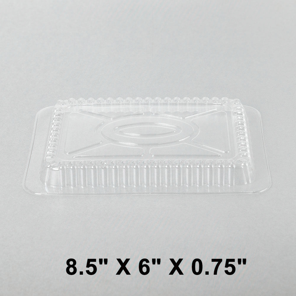 Rectangular Clear Plastic Lid For 1.5-2.25 lb. Aluminum Foil Steam Table Pan - 500/Case