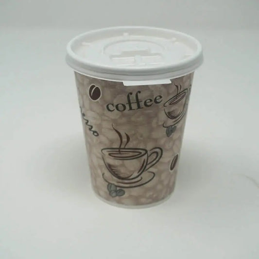 8 oz. Printed White Paper Coffee Cup - 1000/Case APC