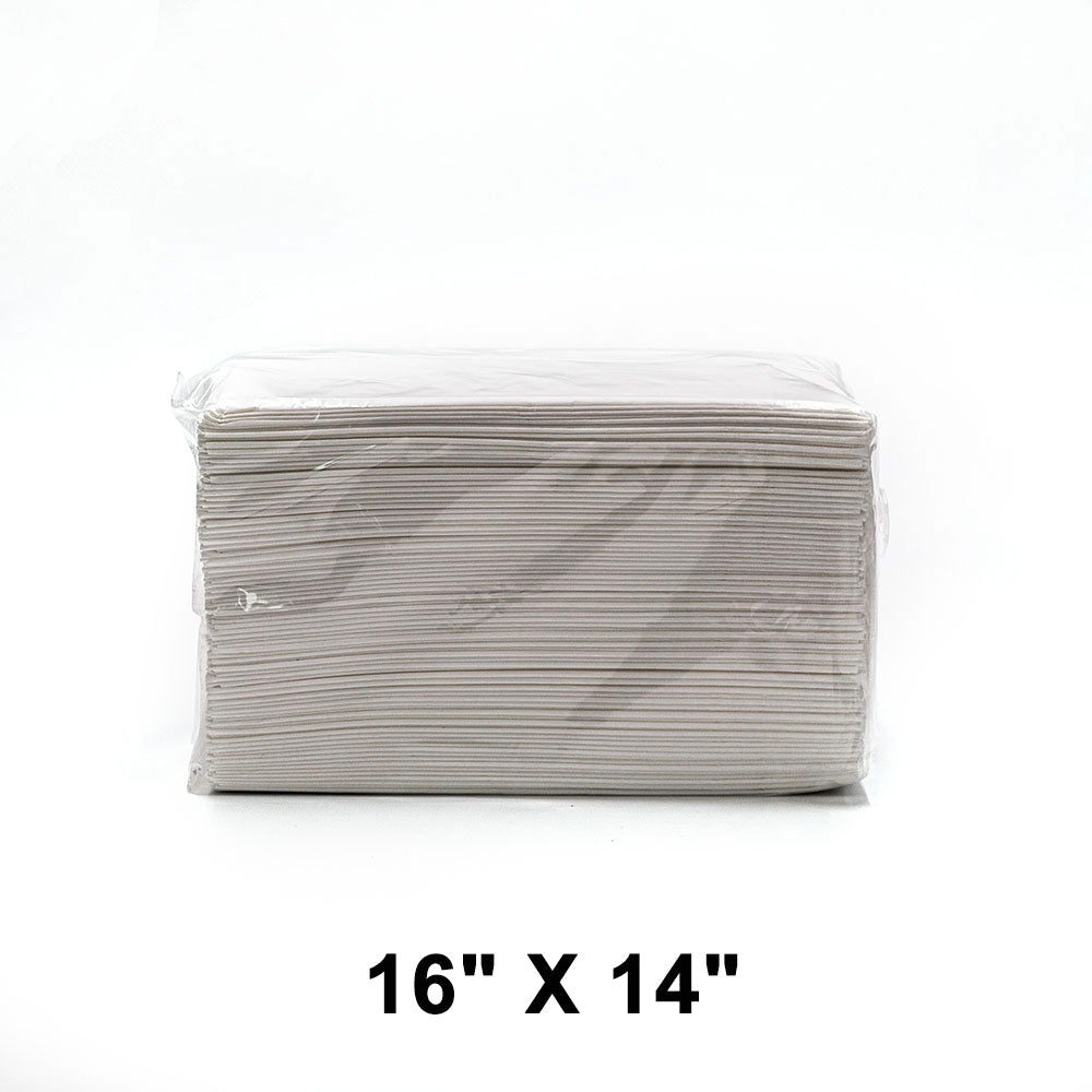 HW 16英寸 X 14英寸 白色双层餐巾 - 2000张/箱