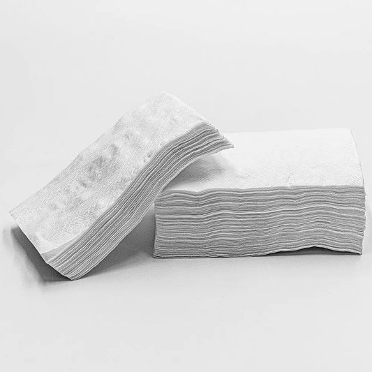 HW 9 3/4" X 7" White Low Fold Napkin - 8000/Case HW