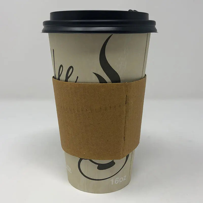 10 to 20 oz. Brown Paper Coffee Hot Cup Sleeves - 1000/Case APC
