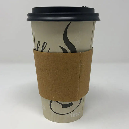 10 to 20 oz. Brown Paper Coffee Hot Cup Sleeves - 1000/Case APC