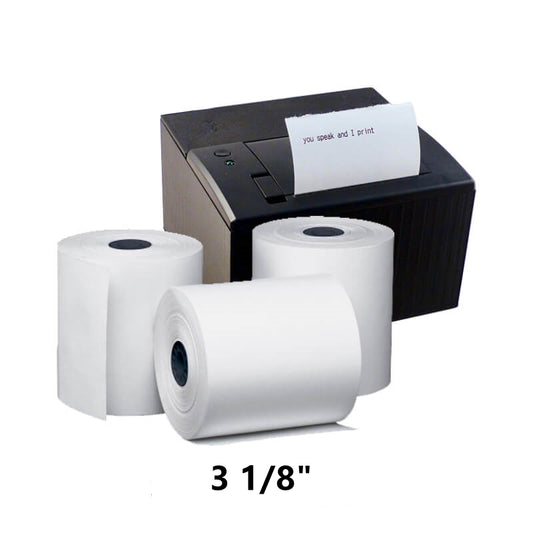 3 1/8" X 220' Thermal Receipt Paper Roll - 50/Case