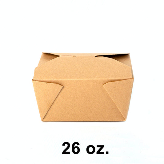 Kraft Folded Paper #1 Food Box 26 oz. - 450/Case